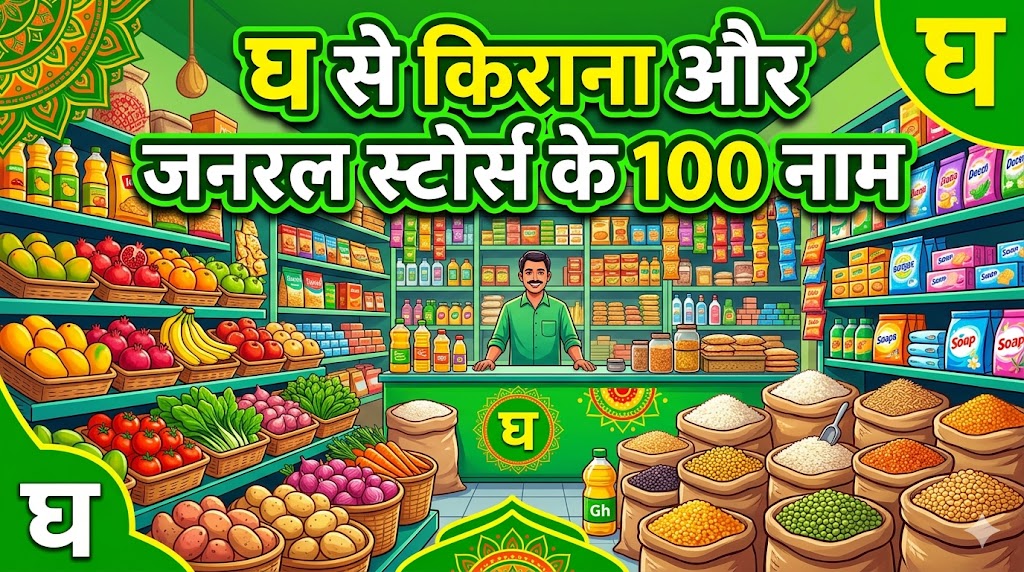 1043+ घ अक्षर से दुकानों की नाम Gh Se Dukan Ka Naam 