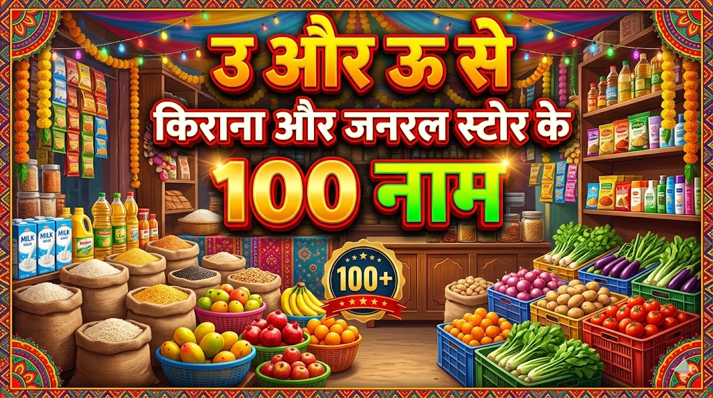 1060+ उ और ऊ अक्षर से दुकानों की नाम 'OO' Or 'U' Se Dukan Ka Naam