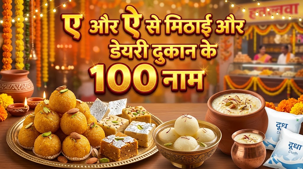 1070+ ए और ऐ अक्षर से दुकानों की नाम  'E' Or 'Ai' Se Dukan Ka Naam