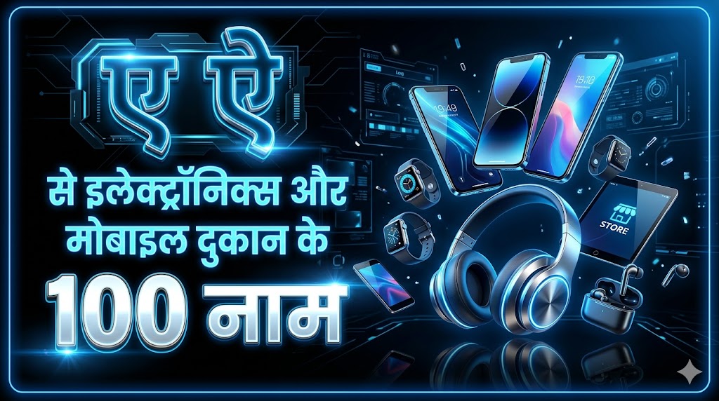 1070+ ए और ऐ अक्षर से दुकानों की नाम  'E' Or 'Ai' Se Dukan Ka Naam