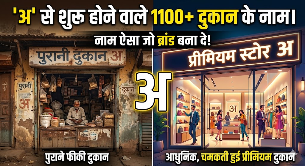 1100+ अ अक्षर से दुकान का नाम A Se Dukan Ka Naam