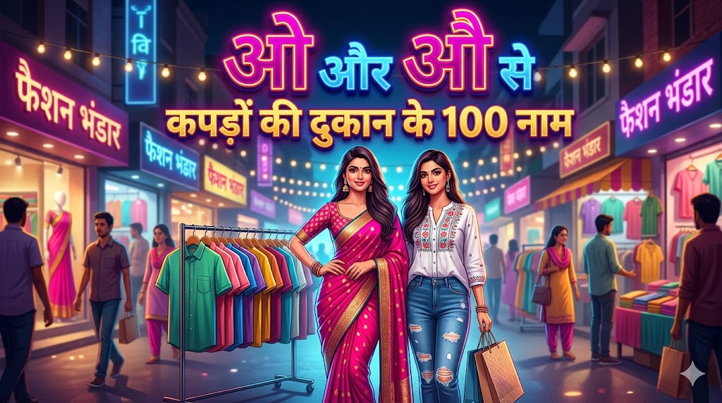 1180+ 'O' Or 'AU' Se Dukan Ka Naam ओ और औ अक्षर से दुकानों की नाम