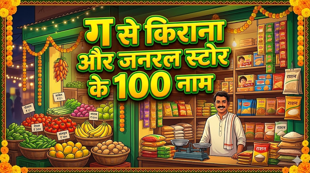 Top 1032+ G Se Dukan Ka Naam ग अक्षर से दुकान का नाम