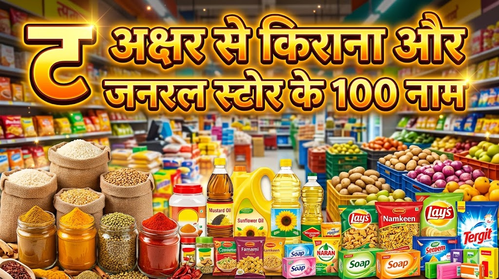 1100+ ट अक्षर से दुकान का नाम T Se Dukan Ka Naam