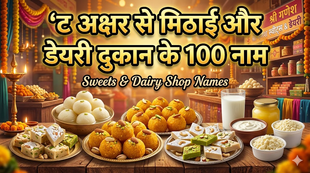 1100+ ट अक्षर से दुकान का नाम T Se Dukan Ka Naam