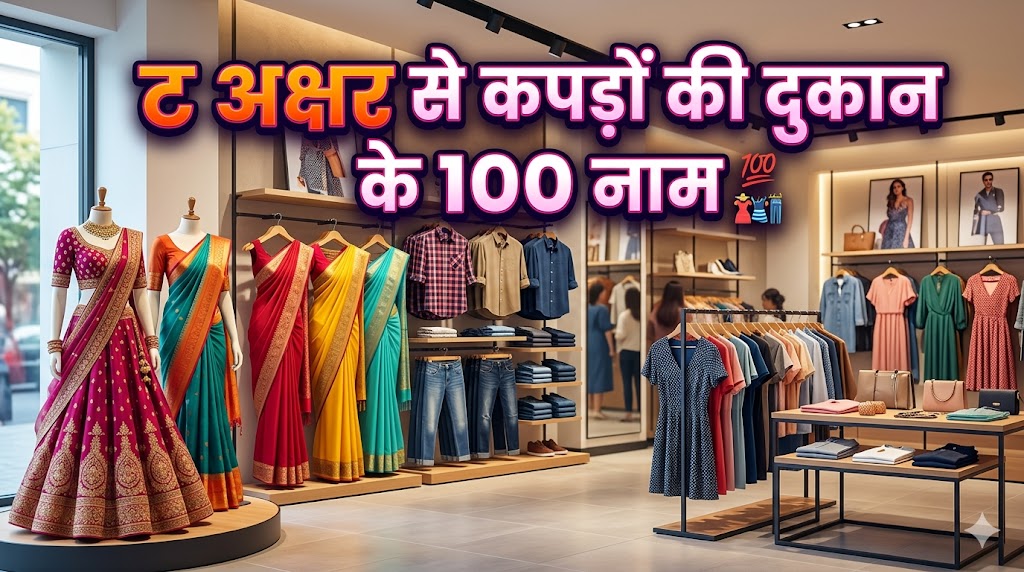 1100+ ट अक्षर से दुकान का नाम T Se Dukan Ka Naam