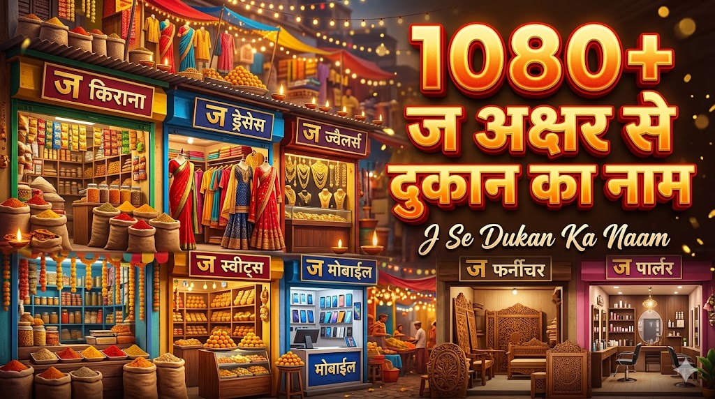J Se Dukan Ka Naam ज अक्षर से दुकानों के 1080+ बेहतरीन नाम