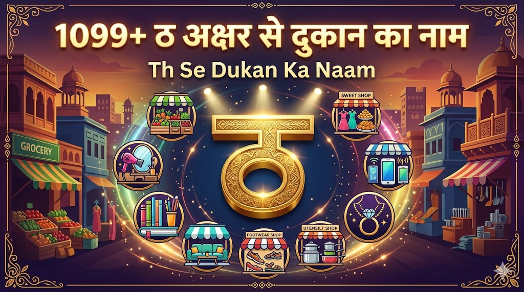 1099+ ठ अक्षर से दुकान का नाम Th Se Dukan Ka Naam 