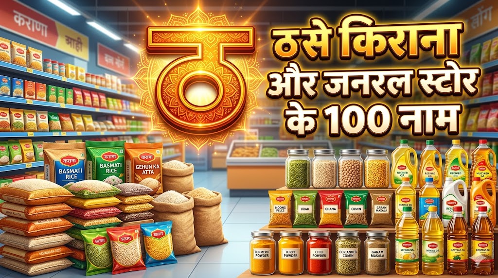 1099+ ठ अक्षर से दुकान का नाम Th Se Dukan Ka Naam 