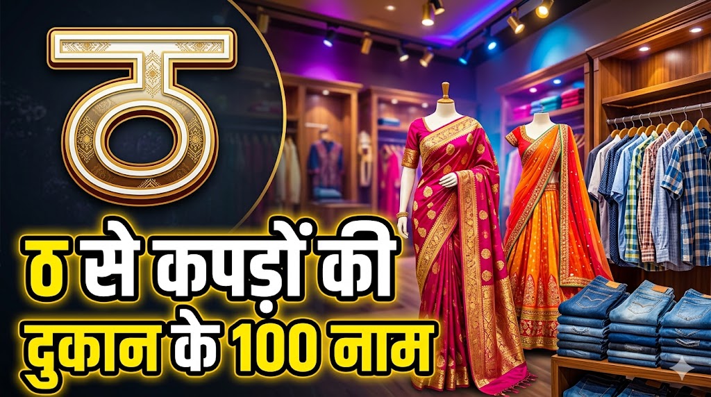 1099+ ठ अक्षर से दुकान का नाम Th Se Dukan Ka Naam 